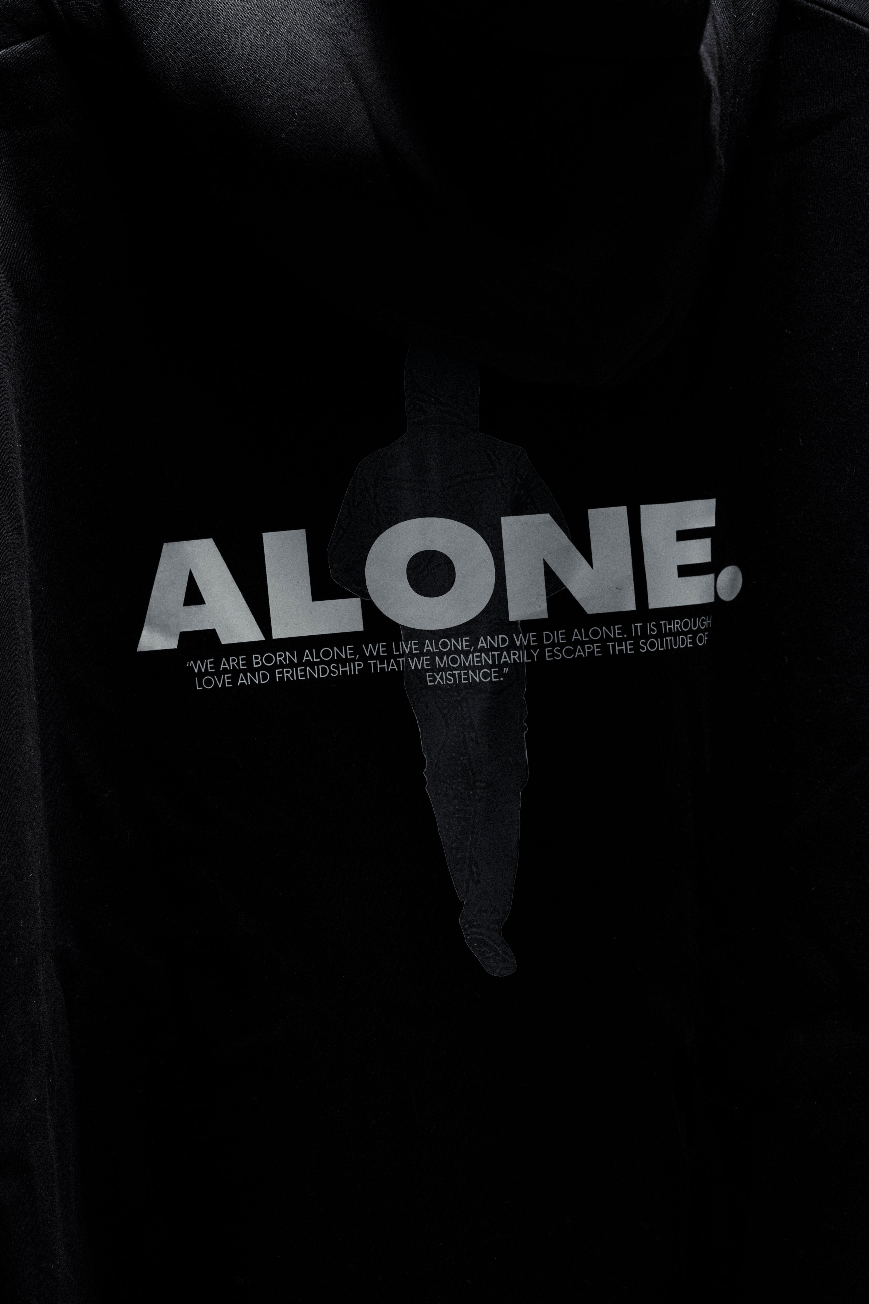 Alone baggy hoodie black