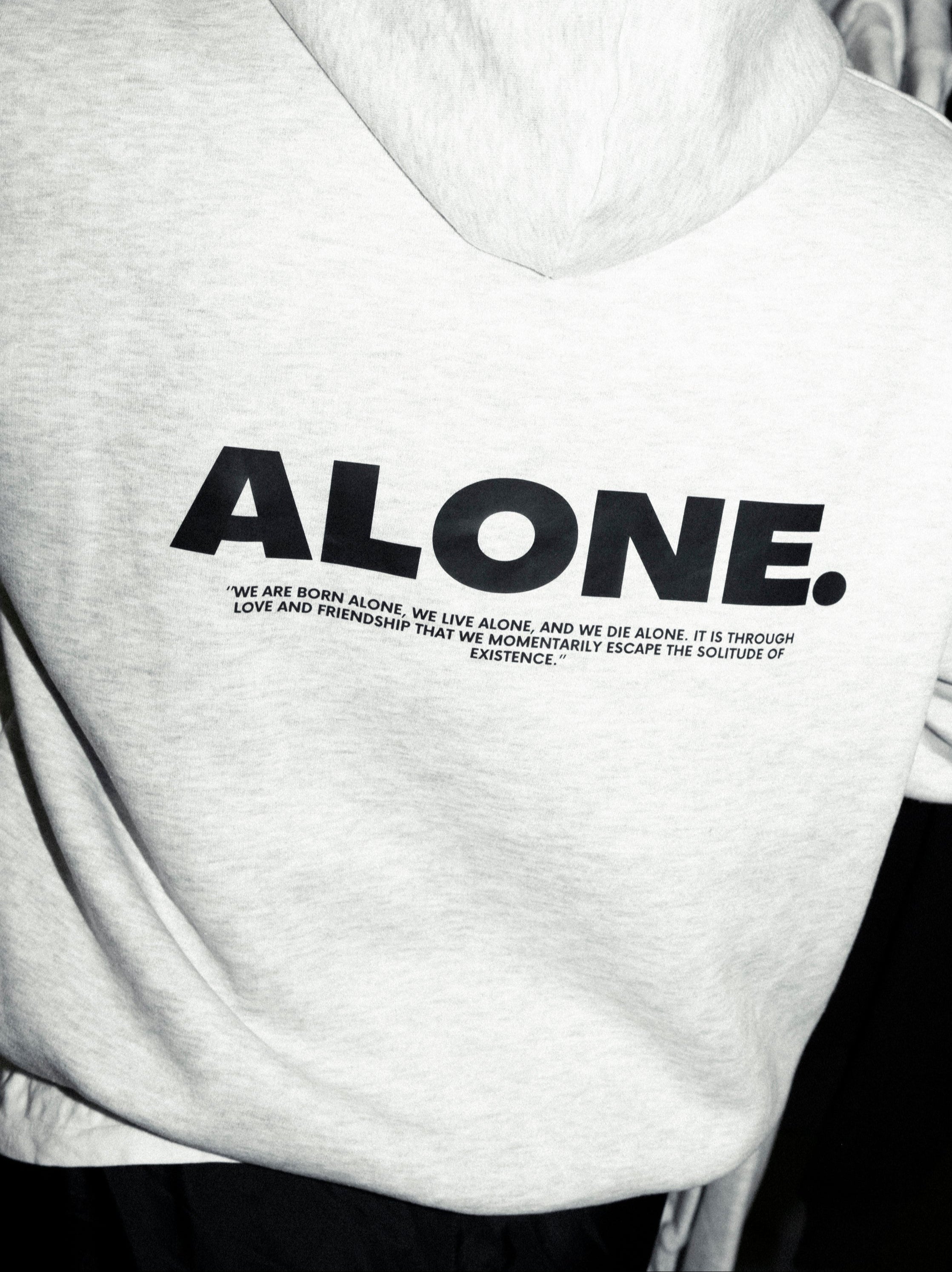 Alone baggy hoodie gray