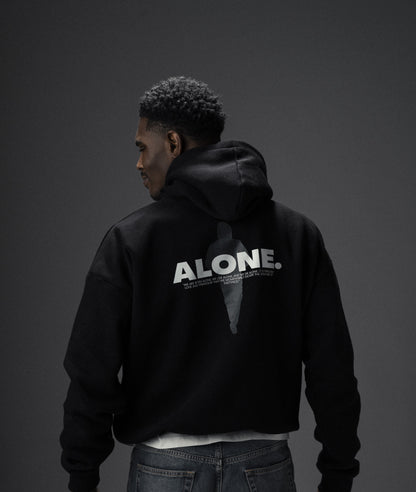 Alone baggy hoodie black