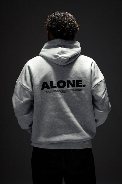 Alone baggy hoodie gray