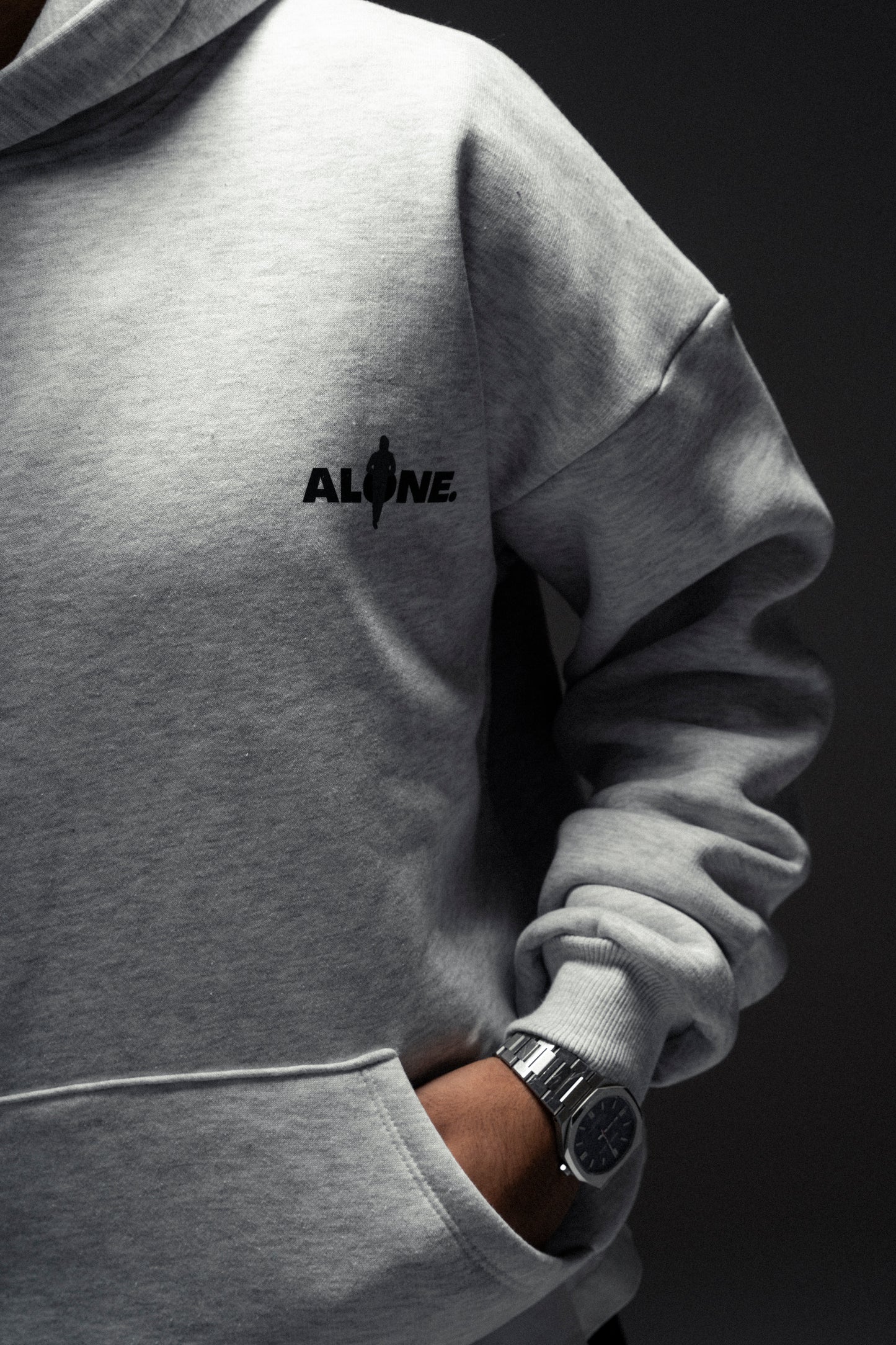 Alone baggy hoodie gray