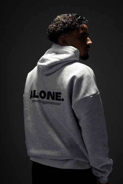 Alone baggy hoodie gray