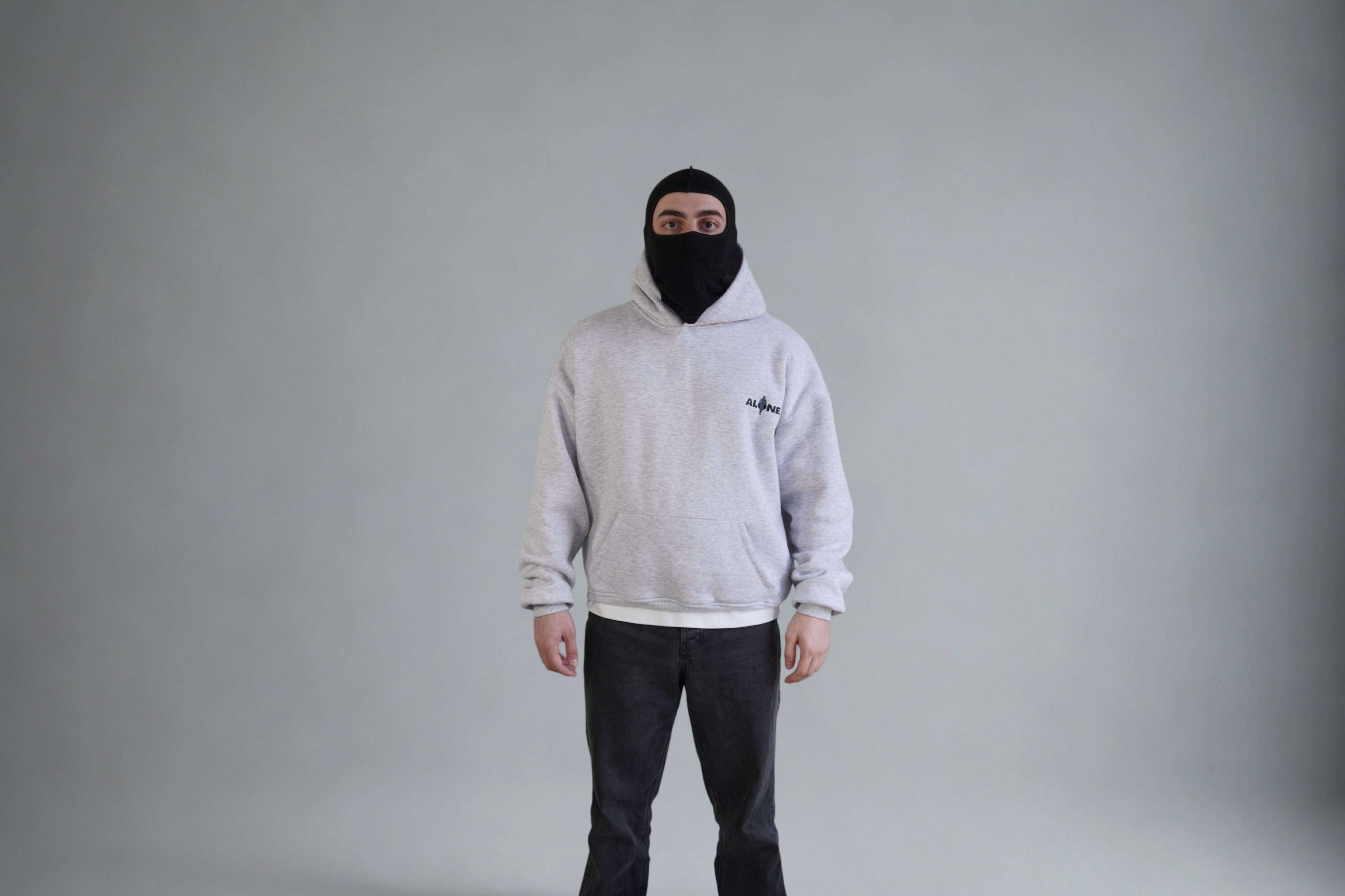 Alone baggy hoodie gray